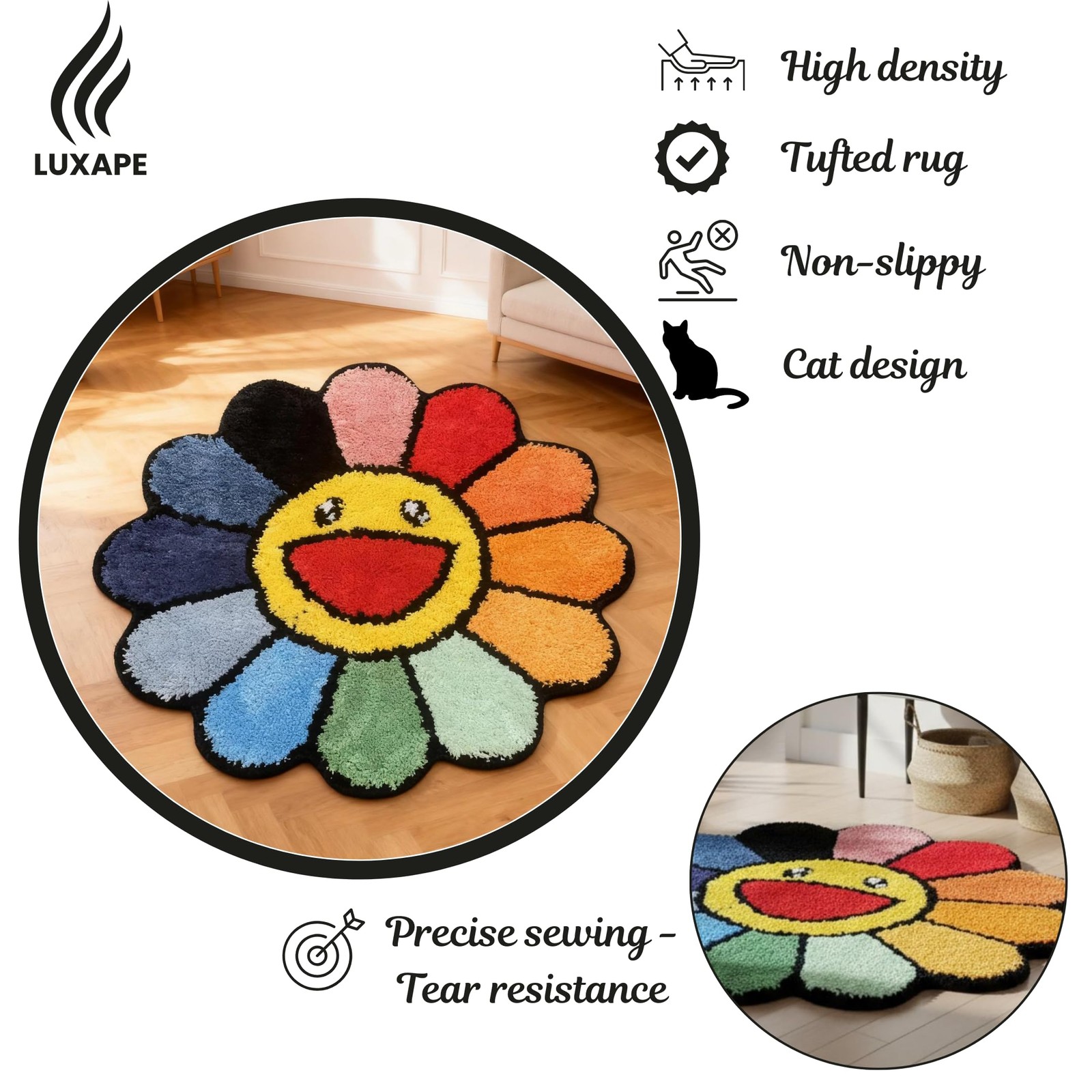Murakami Rug – Handmade & Premium- 28in (70cm) – Hypebeast Decor – Hypebeast …