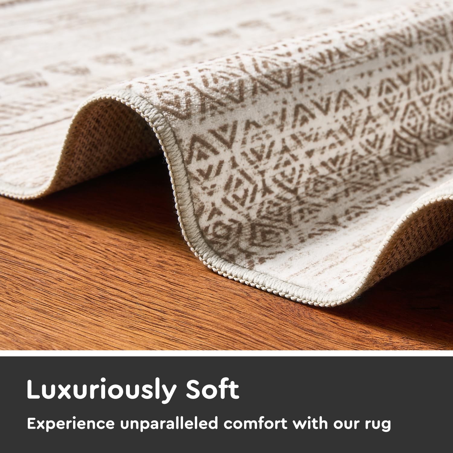 2×10 Runner Rug Machine Washable Non Slip Area Rug Distressed Neutral Morocca…