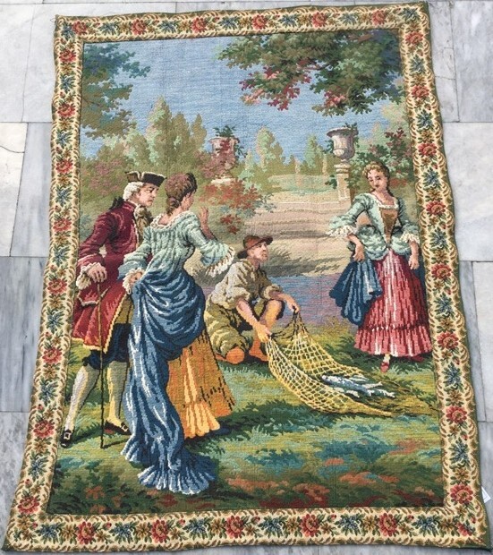 Vintage French Romantic Tapestry Medeival Pictorial Home Decor Tapestry 3×4 ft