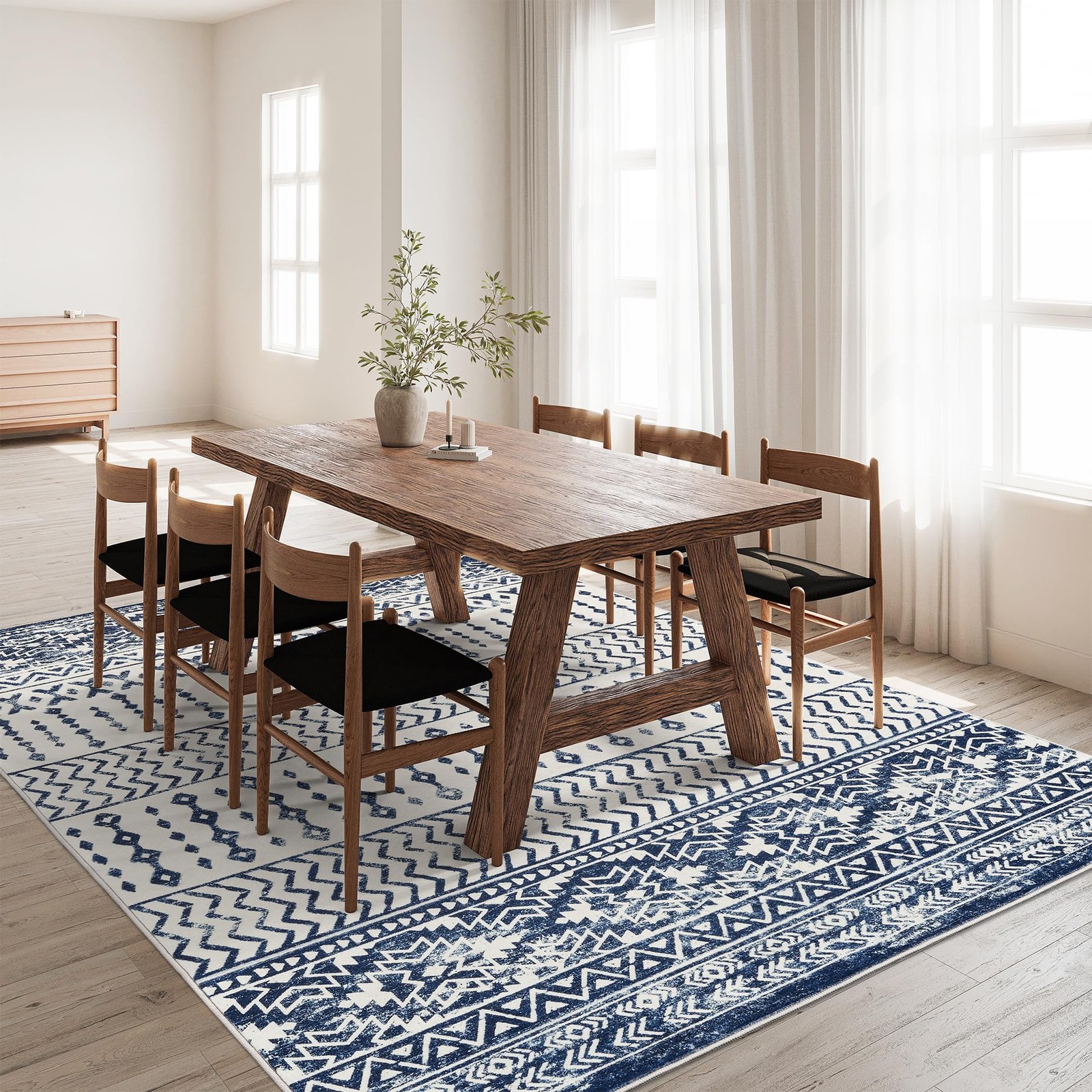 Art&Tuft Arttuft 8X10 Area Rug Super Soft Ultra-Thin Moroccan Washable Rug