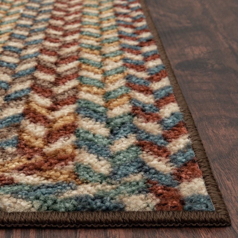 Traditional Braid Print Accent Runner Rug Machine Washable Indoor Latex Backing