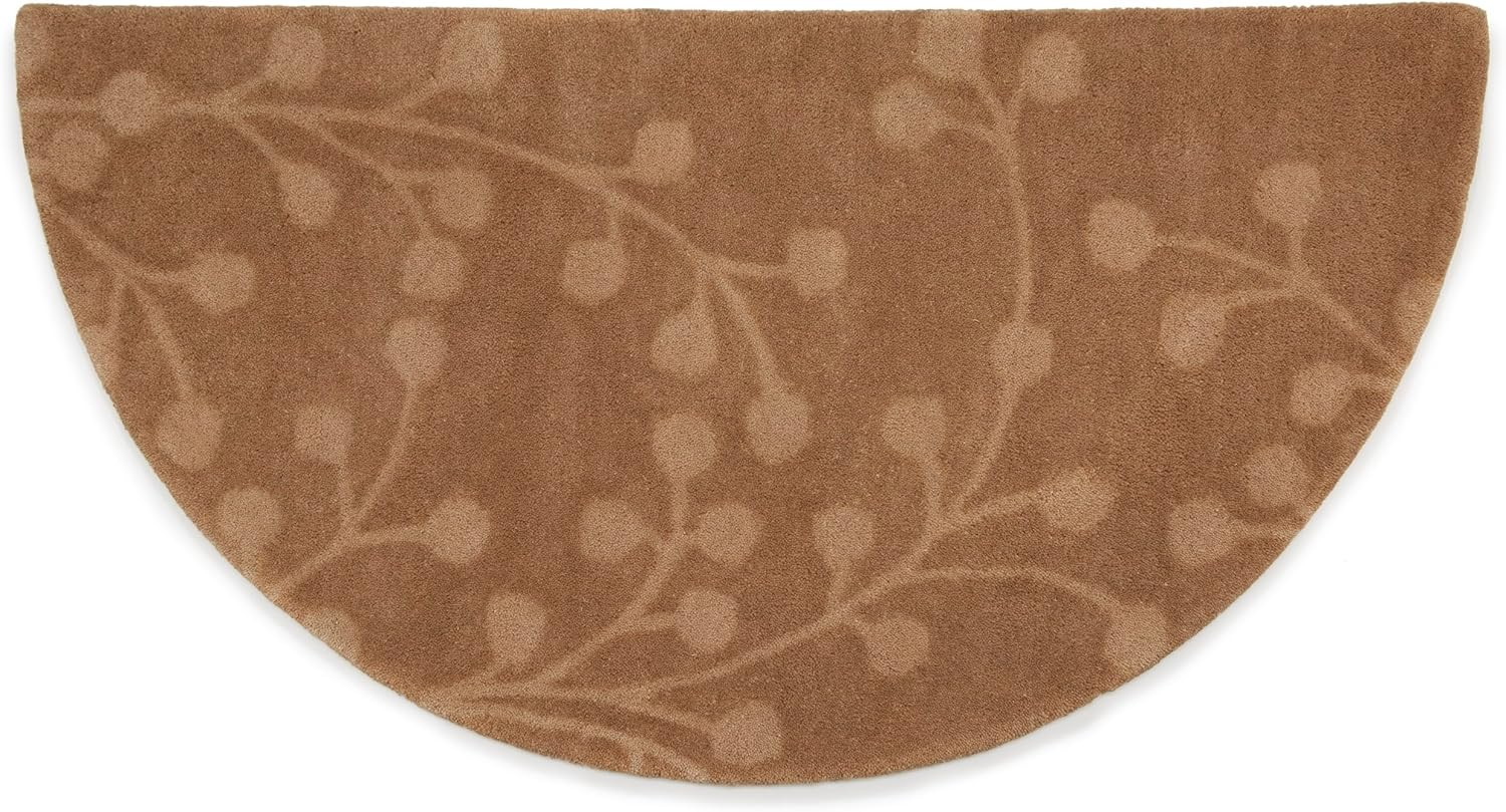 Beige Hand-Tufted 100% Wool Hearth Rug – 44″ L x 22″ W
