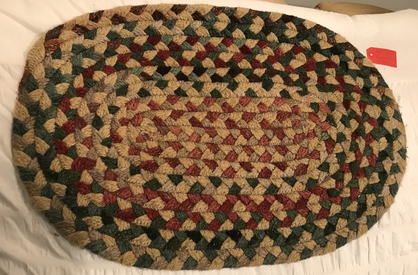 Capel Fat Braided Wool Rug Nice Newly Washed 20×30”