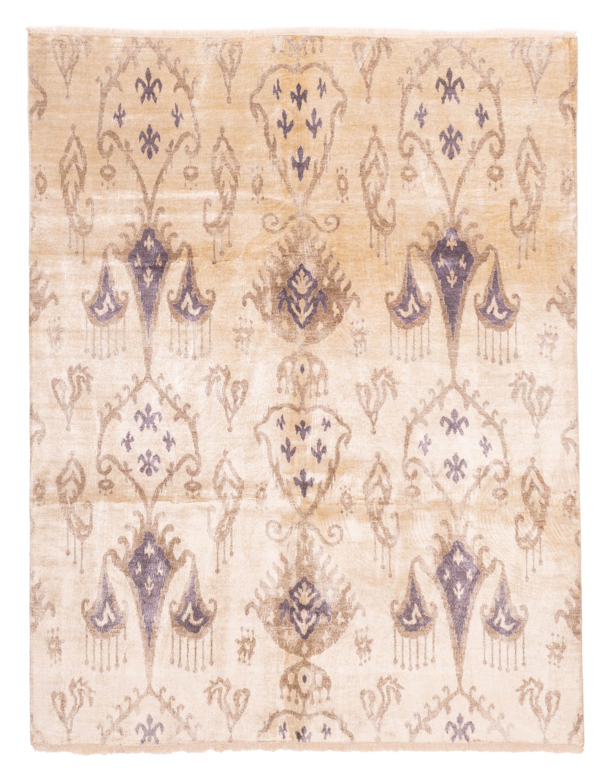 Traditional Ivory Hand-knotted Oriental Carpet 7’10” x 10’0″ Area Rug