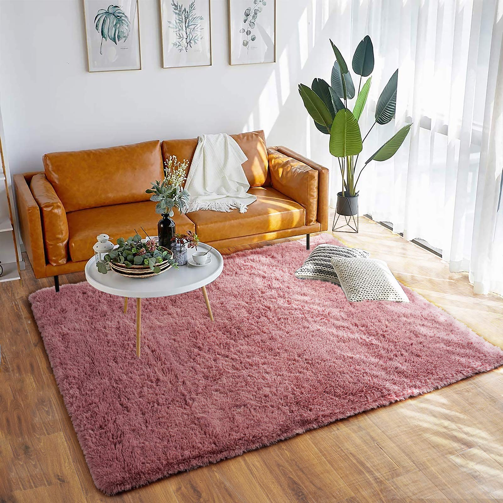 Merelax Soft Modern Indoor Large Shaggy Rug for Bedroom Livingroom Dorm Kids