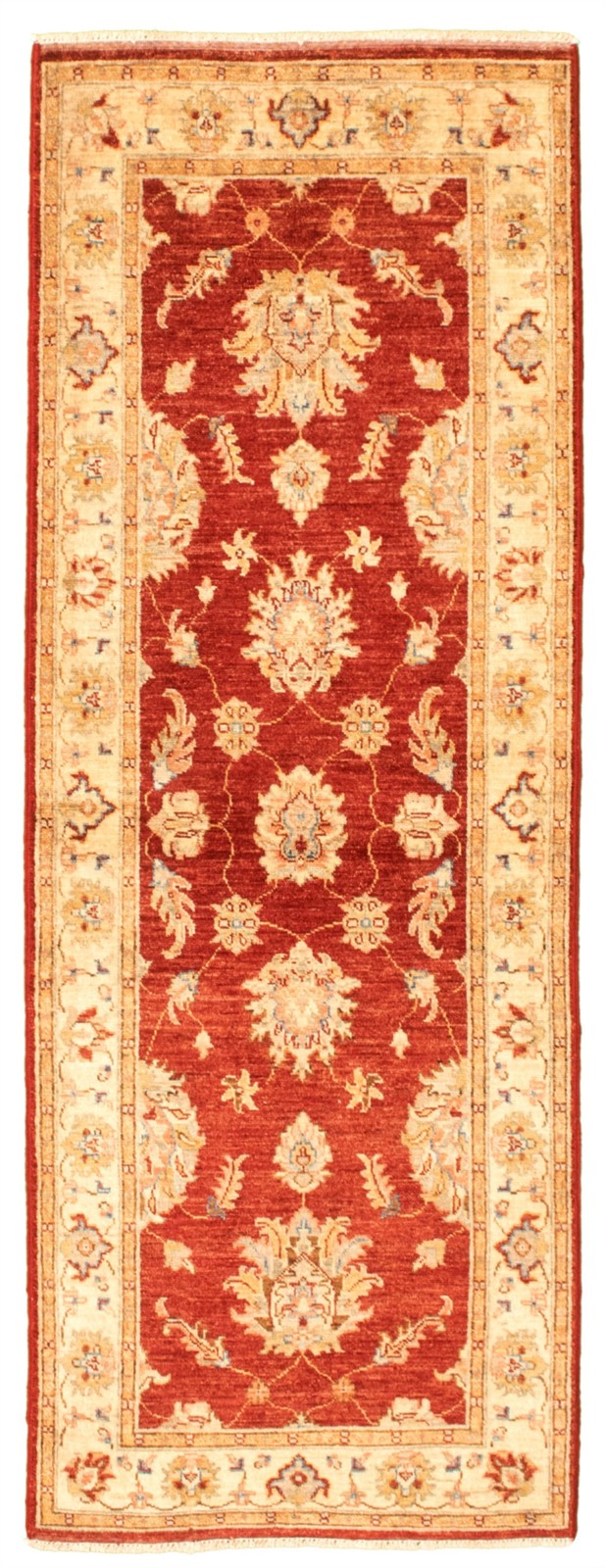 Traditional Dark Red Hand-knotted Oriental Carpet 2’6″ x 6’10” Wool Area Rug