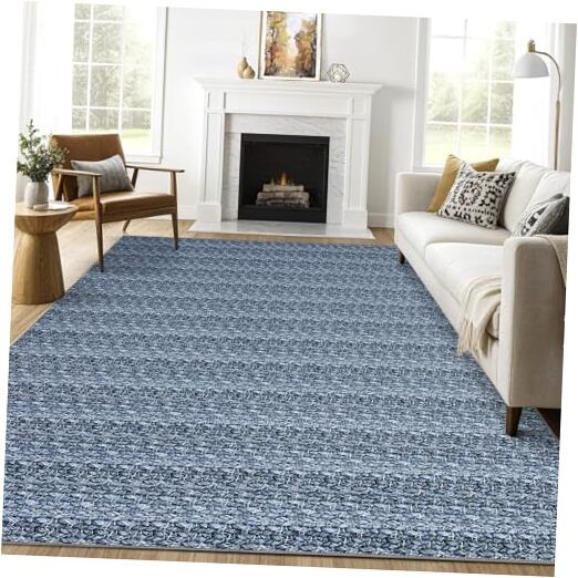 Area Rug 5×7 Braided Print Rug Machine Washable Rug Solid Printed Textured