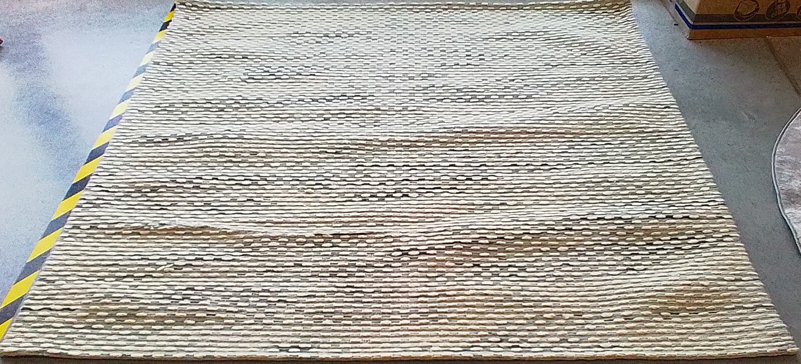 BEIGE / BLUE 6′ X 6′ Square Back Stain Rug, Reduced Price 1172763269 MRB158L-6SQ