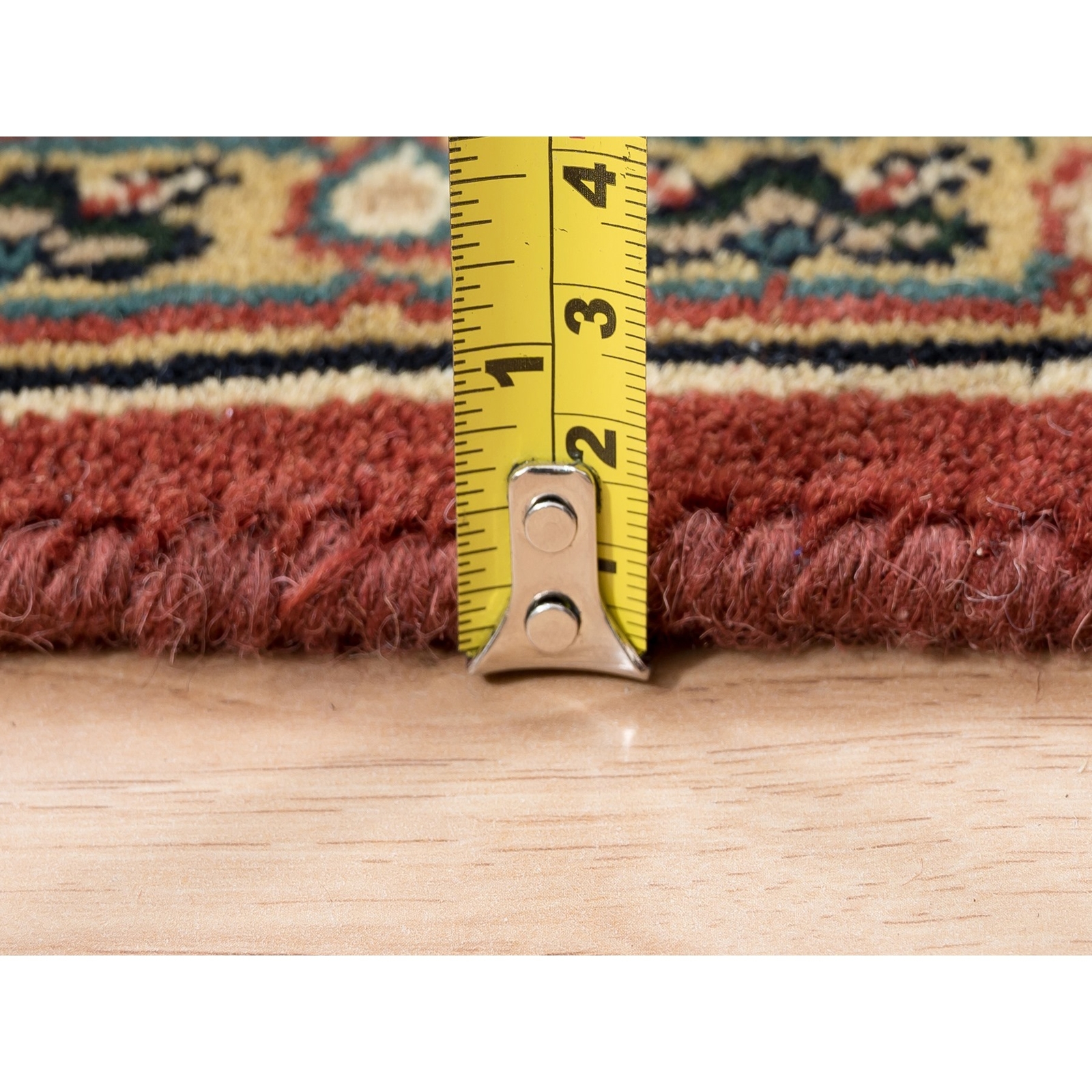 4’1″ x 6’1″ Herati Red New Zealand Wool 250 KPSI Hand Knotted Rug R62998