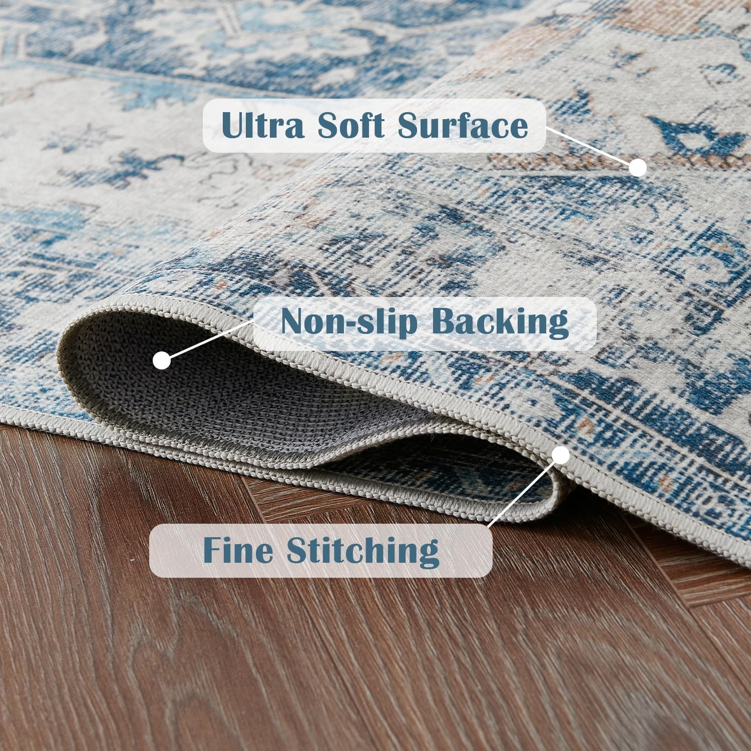 jinchan Runner Rug 2×8 Hallway Rug Kitchen Washable Runner Vintage Mat Retro …