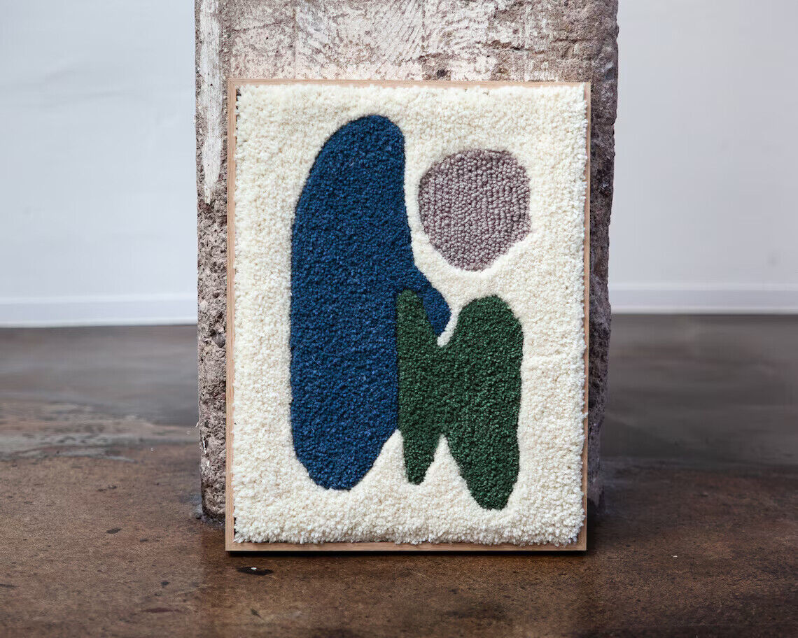 Handmade Tapestry- Framed Rug- Wall Hanging- Handmade Tufting Gun Tufted Tapestr