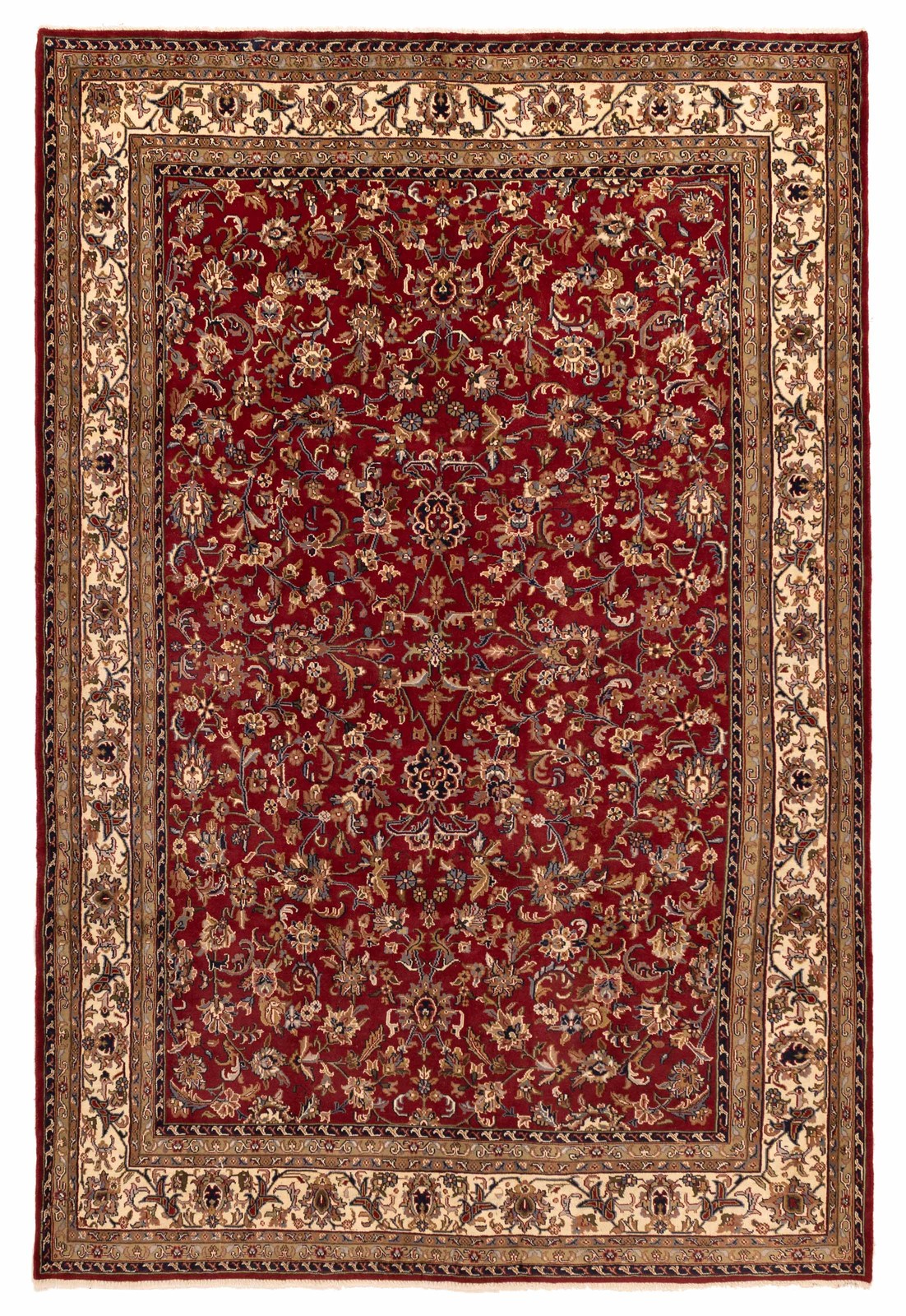 Vintage 7’10” x 11’8″ Traditional Hand Knotted Vegetable Dye Wool Area Rug