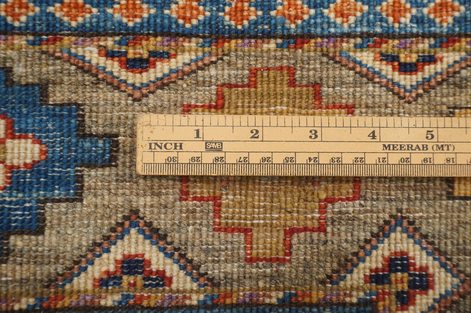 7×10 ft Taupe Gray Ersari Afghan Hand Knotted Wool Geometric Rug