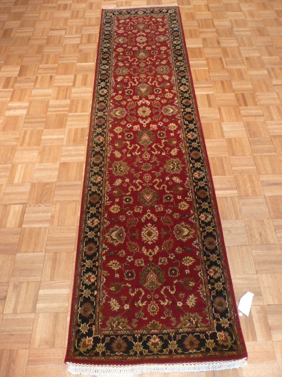 2’7 x 10’3 Runner Hand Knotted Burgundy Fine Agra Oriental Rug G263