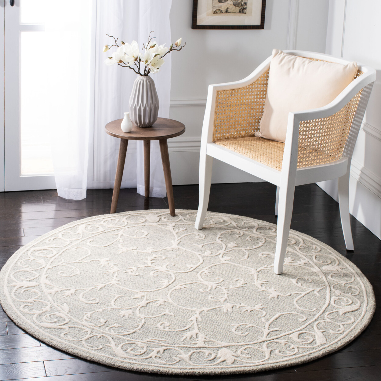 SAFAVIEH Micro-Loop MLP507F Light Grey / Ivory Rug