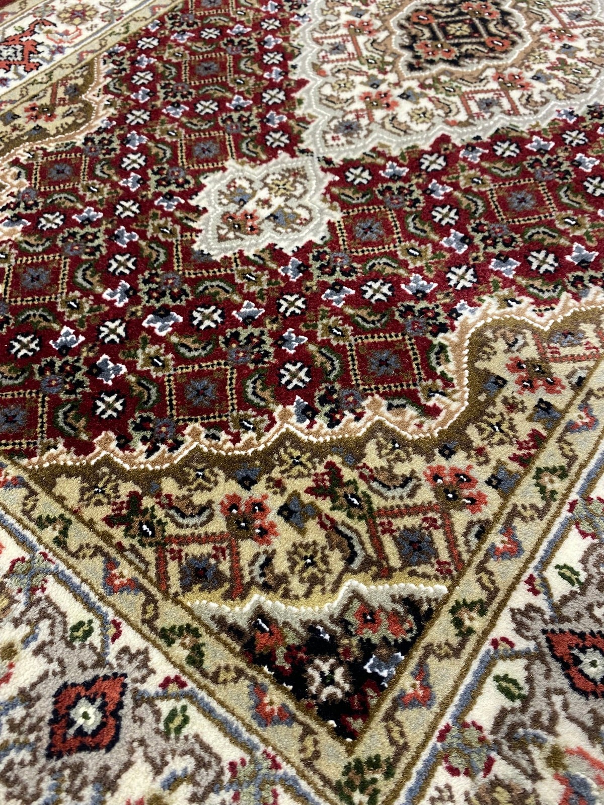 12 Feet RUNNER Quality Handmade Wool and Silk Tabriiz Mahii #F-6959