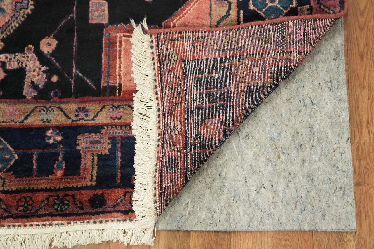 5×9 Hand-Knotted Wool Medallion Coral & Black Are Rug