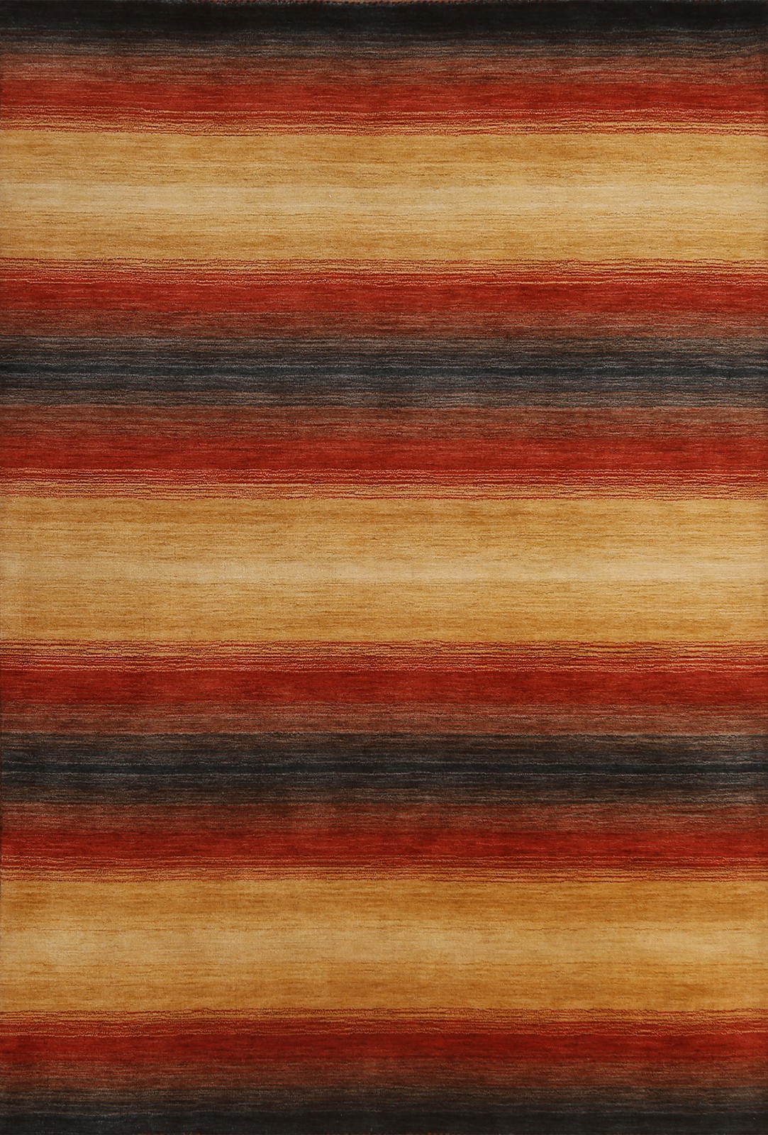 Contemporary Gabbeh Style Oriental Area Rug 6×8 Ft Handmade Striped Wool Carpet
