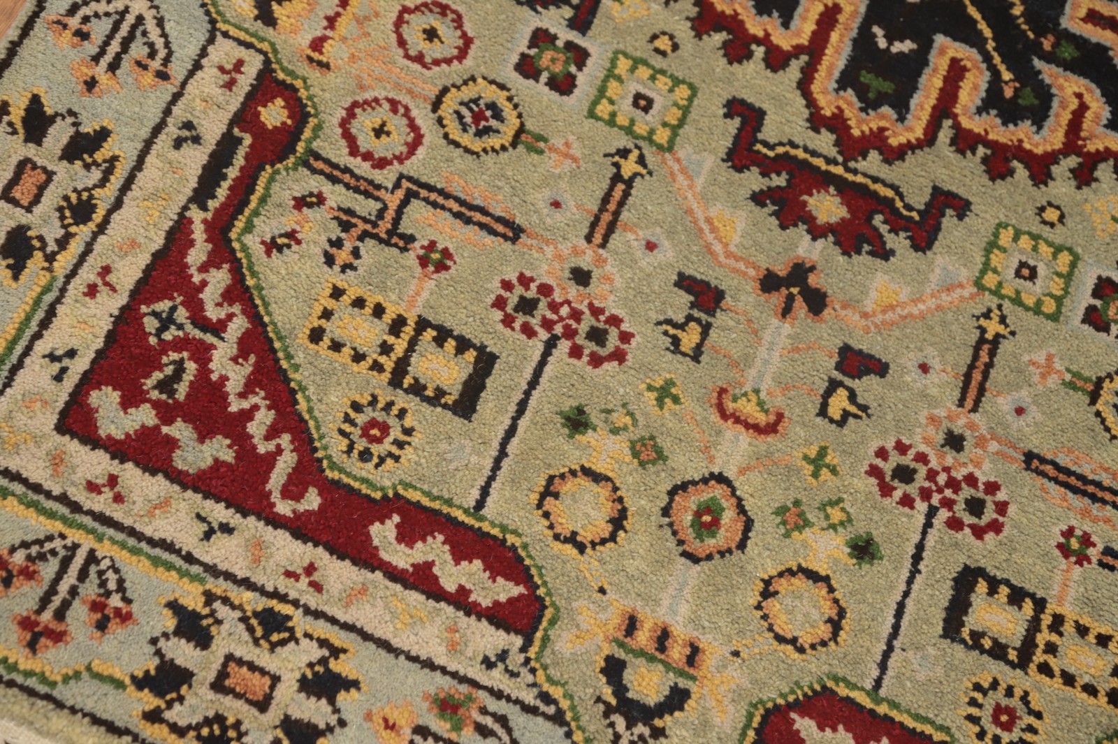 Geometric Kazak Indian Accent Rug 4×6 ft Hand-knotted Wool Oriental Carpet