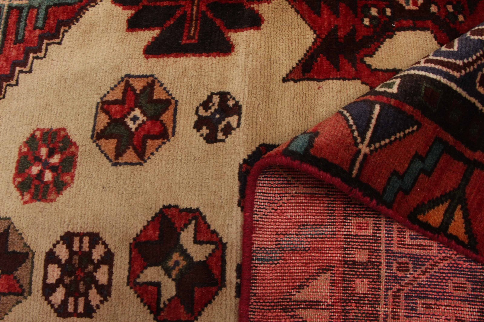 Vintage 4’9″ x 9’8″ Traditional Hand Knotted Vegetable Dye Wool Area Rug