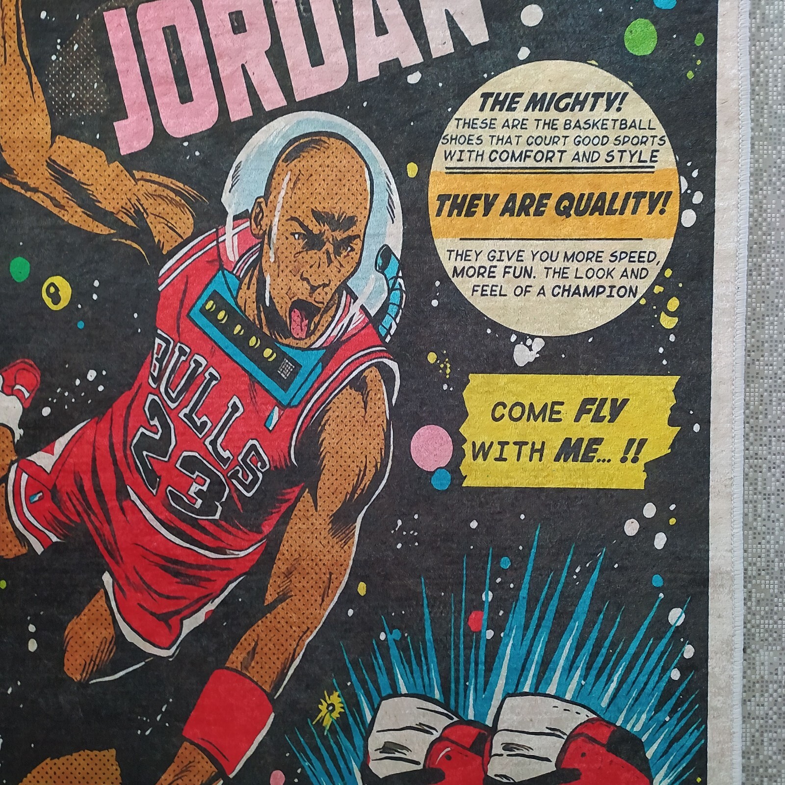 Space Man, The Mighty Basketball Shoes, Come Fly With Me, Sportman Rug, Flying