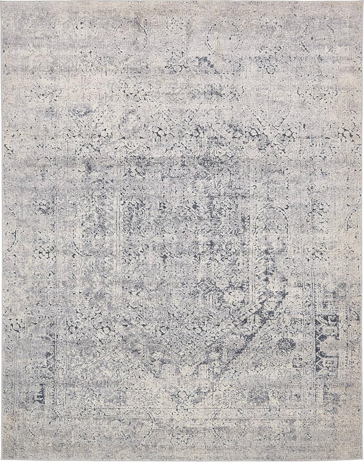 Chateau Collection Quincy Area Rug – 8′ x 10′ Rectangle, Gray/Beige