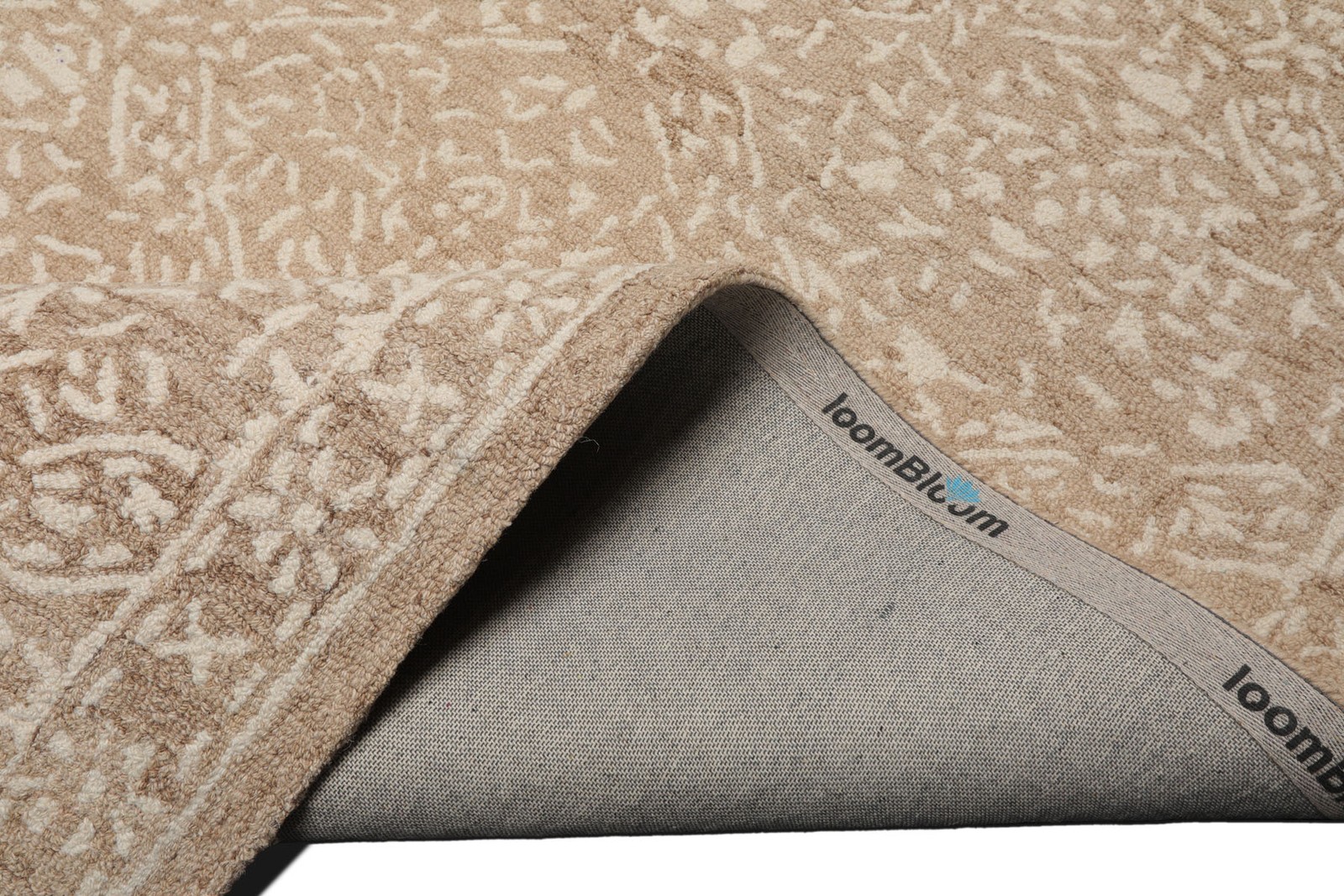Multi Sizes Hand Hooked Transitional Wool Tan Area Rug
