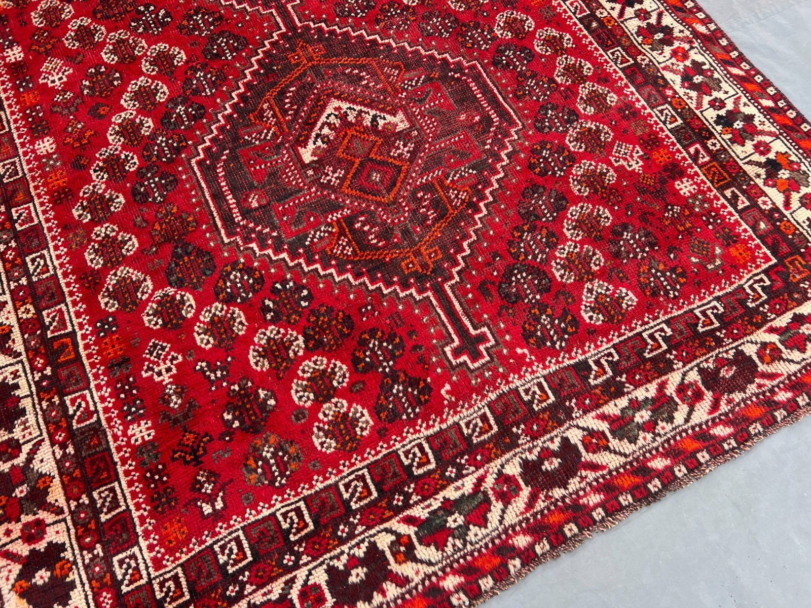 4’2×5’10 Ft Vintage Afghan Baluchi Geometric Hand Knotted Wool Area Rug