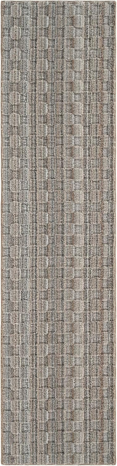 Studio Plush Mesh 2 Ft. X 8 Ft. Modern Earthtone Area Rug, Non Slip, Abstract Ru
