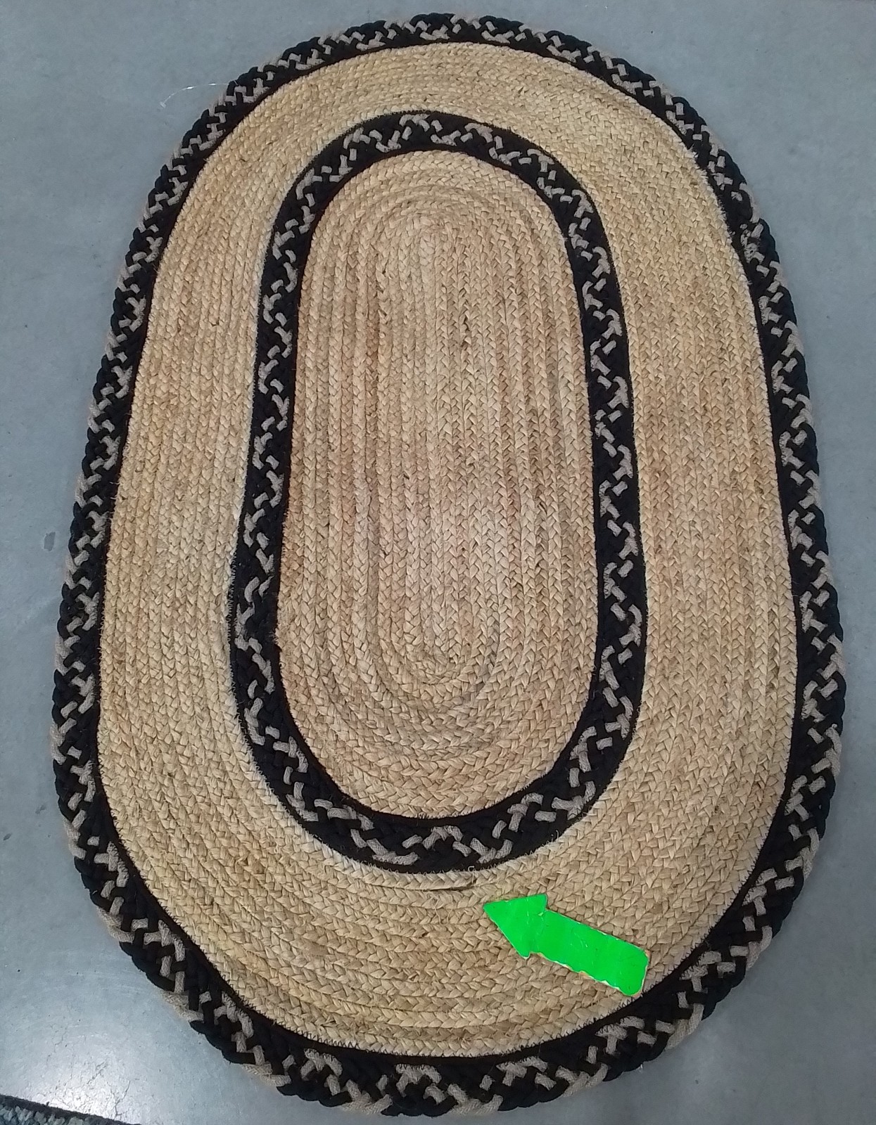 NATURAL / BLACK 3′-0″ x 5′-0″ Damaged Rug, Reduced Price 1172805207 NFB260Z-3OV