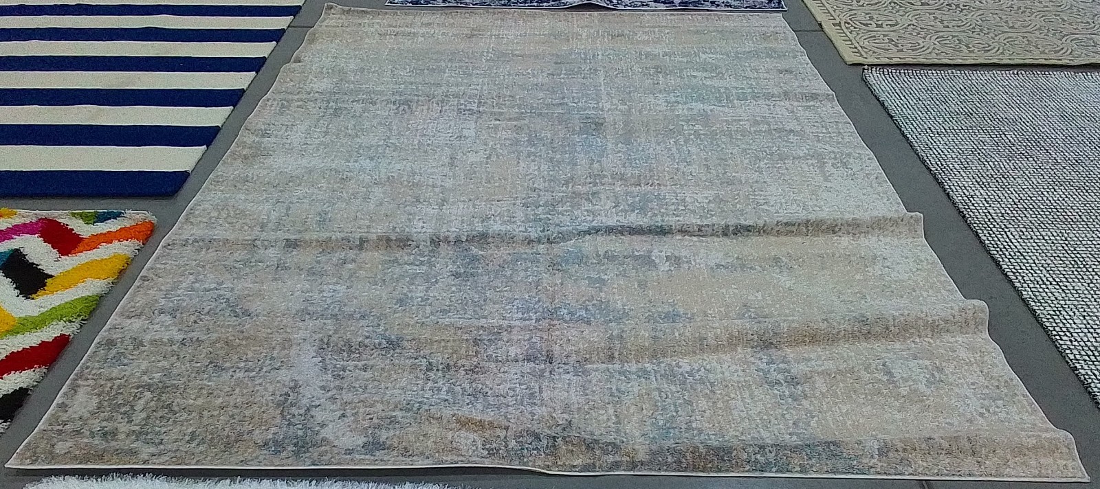 BEIGE / SLATE 9′-0″ x 12′-0″ Flaw in Rug, Reduced Price 1172780632 ADR207B-9