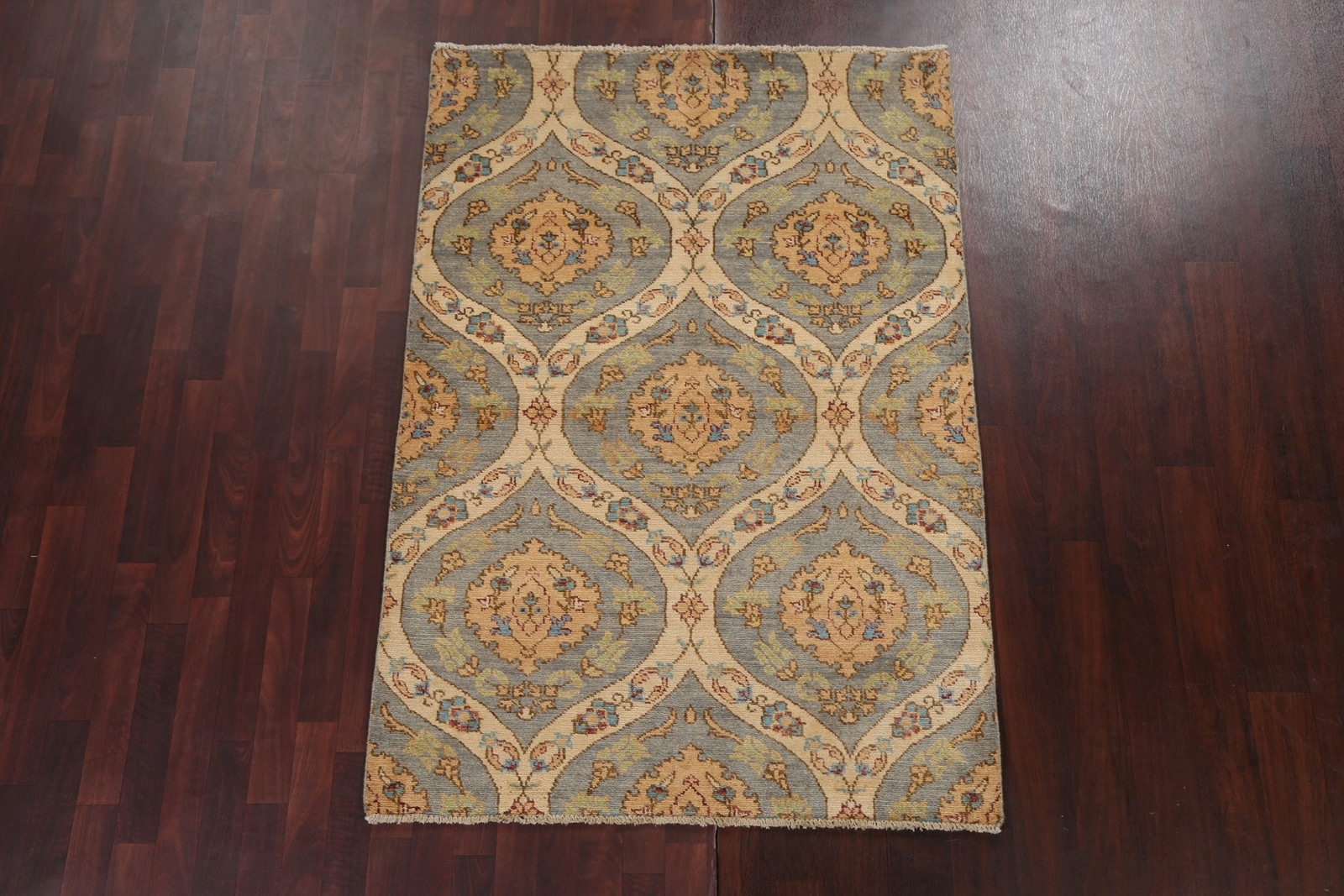 Exquisite Oushak Oriental Wool Rug Bedroom 4×6 ft Grey Carpet