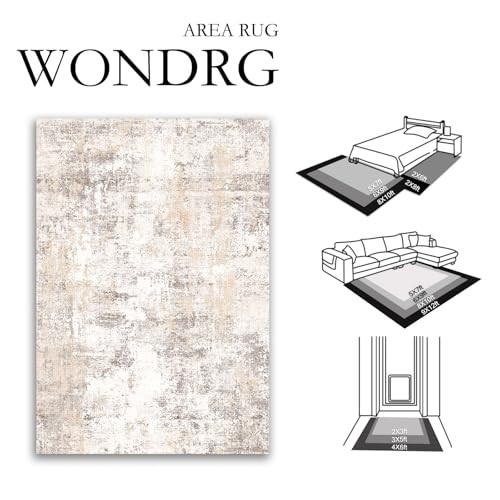 10×12 Washable Area Rug Beige Grey Neutral 10′ x 12′ (Rectangular) Beige/Grey