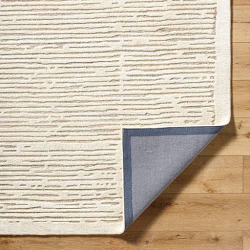 Luxury Hand Tufted Wool Runner Rug Neutral Beige Hallway Rug, Handmade Wool Rug