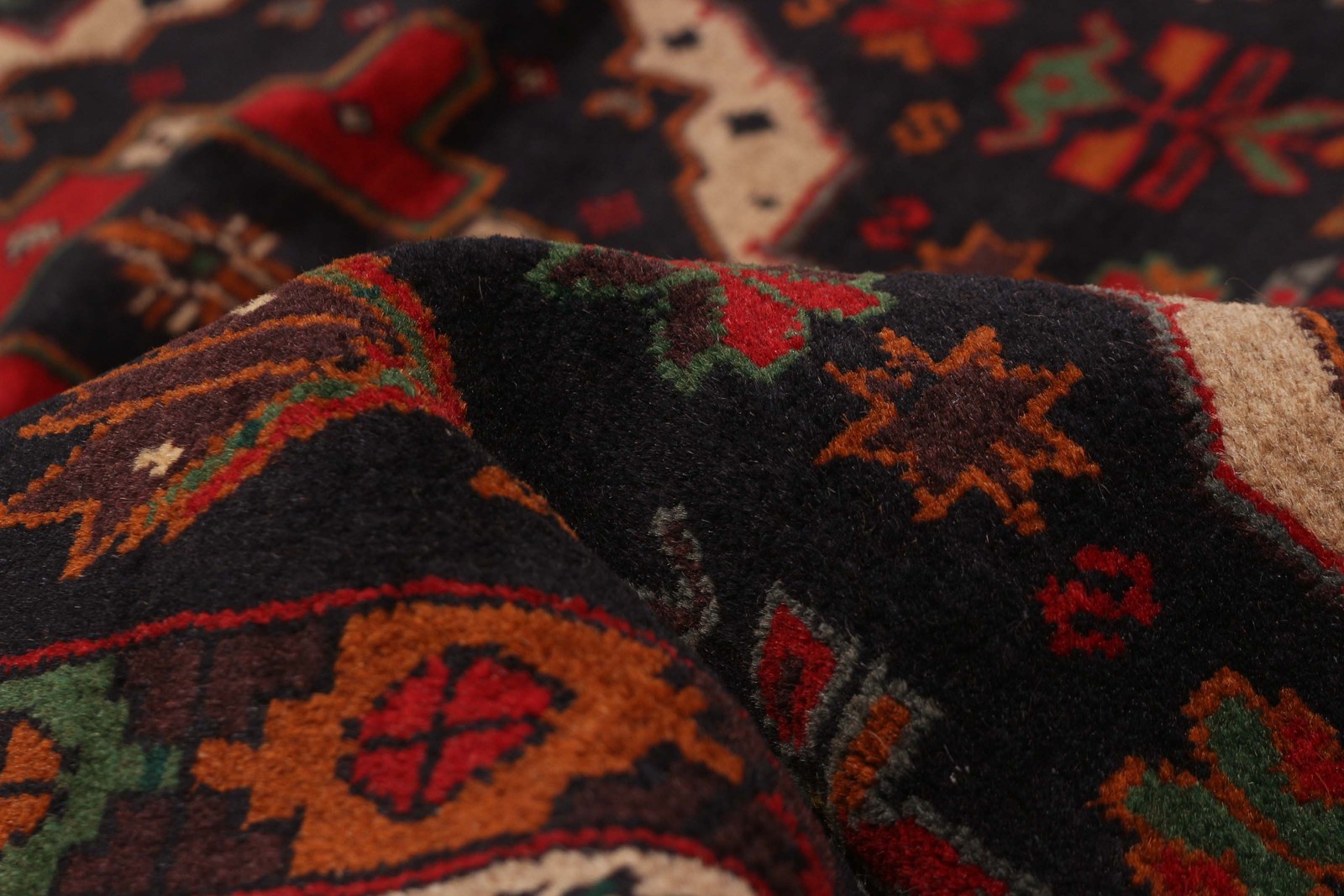 Vintage Geometric Area Rug 3’7″ x 6’0″ Traditional Hand-Knotted Wool Carpet