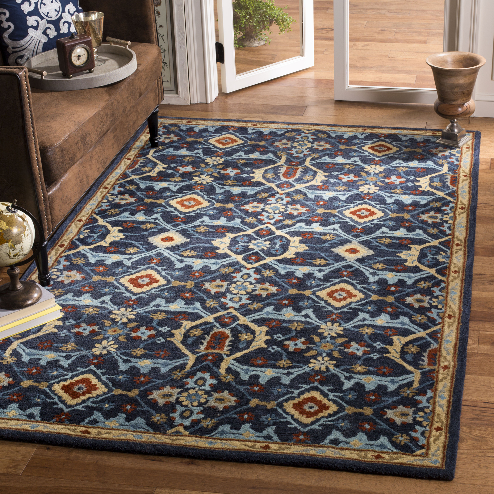 Safavieh Heritage NAVY / MULTI 3′ X 5′ Area Rug – HG416N-3