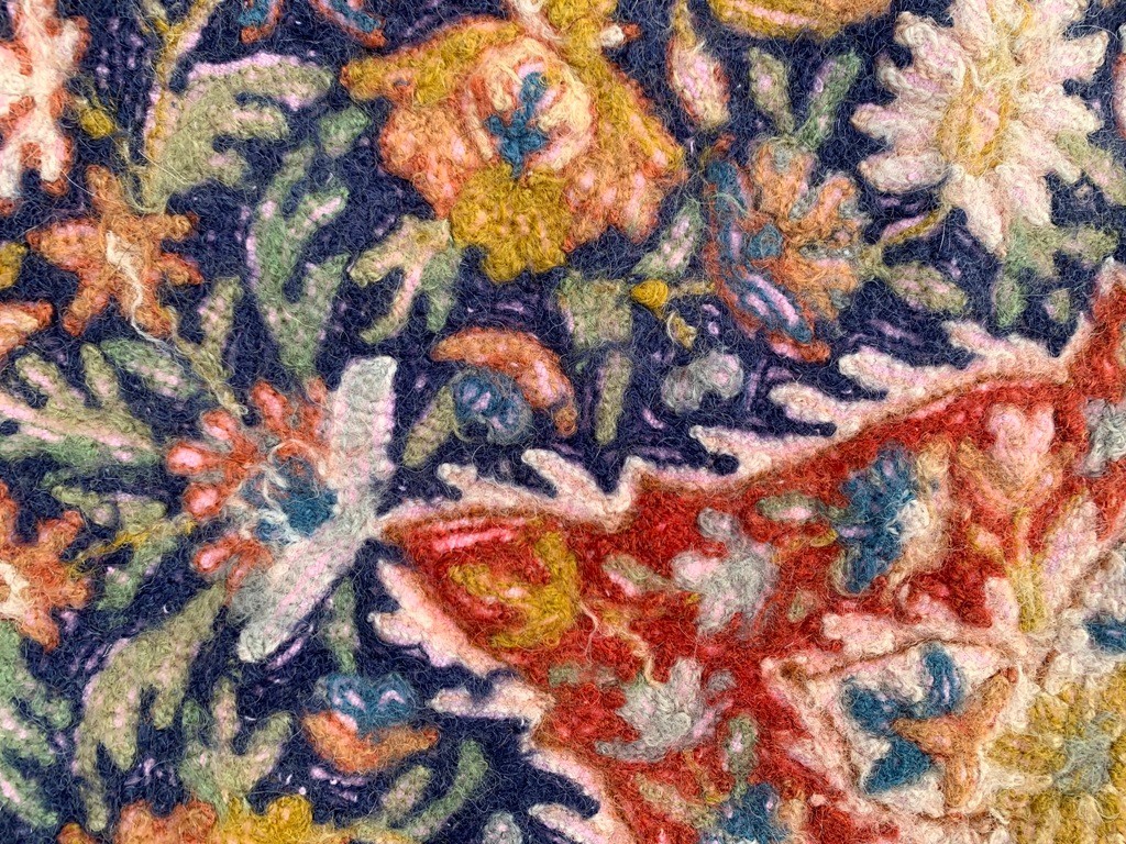 Vintage French Style Aubusson Rug Handmade Rug Chain stitch Rug 2×3 ft Free Ship