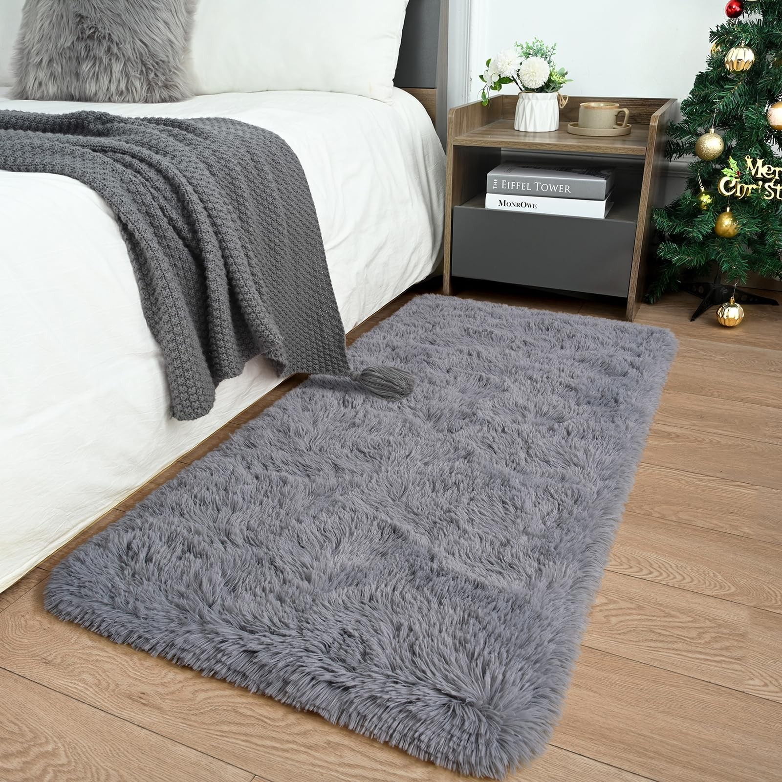 2×4 Feet Soft Runner Rugs for Bedroom Plush Fluffy Rug, Shag Furry Area Rug C…