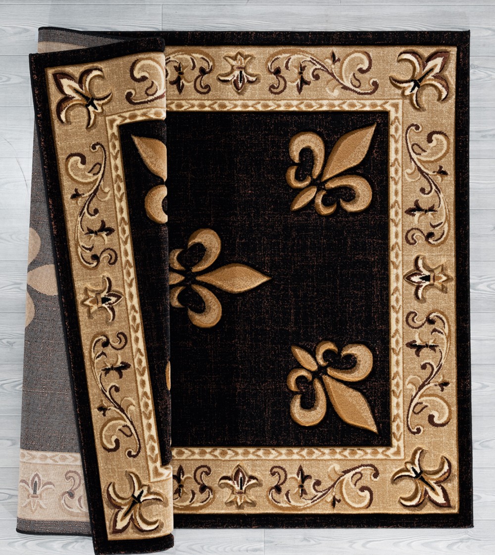 8×11 United Weavers Beige Bordered Flur De Lis 2050 11026 – Aprx 7′ 10″ x 10′ 6″