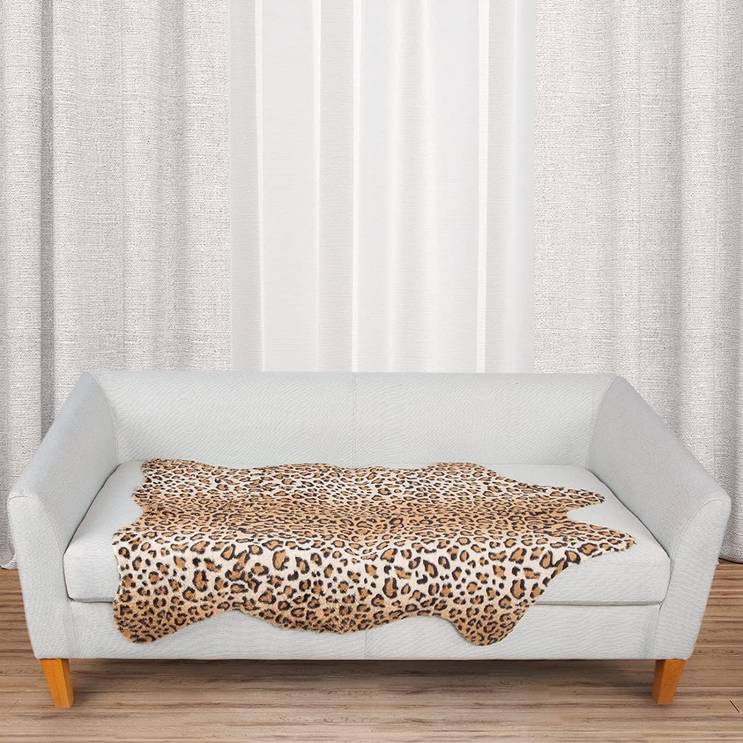 Leopard Rug Cheetah Print Rugs Western Decor for Living Room Bedroom Faux Animal