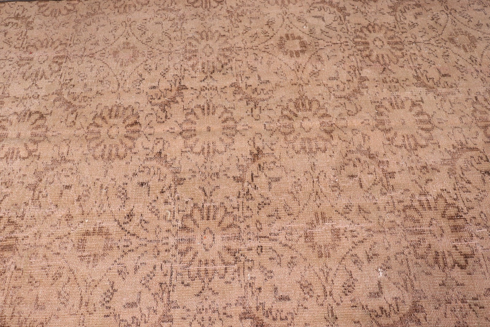 5,1×8,4 ft Vintage Turkish Rug, Large Rug, Brown Wool Rug