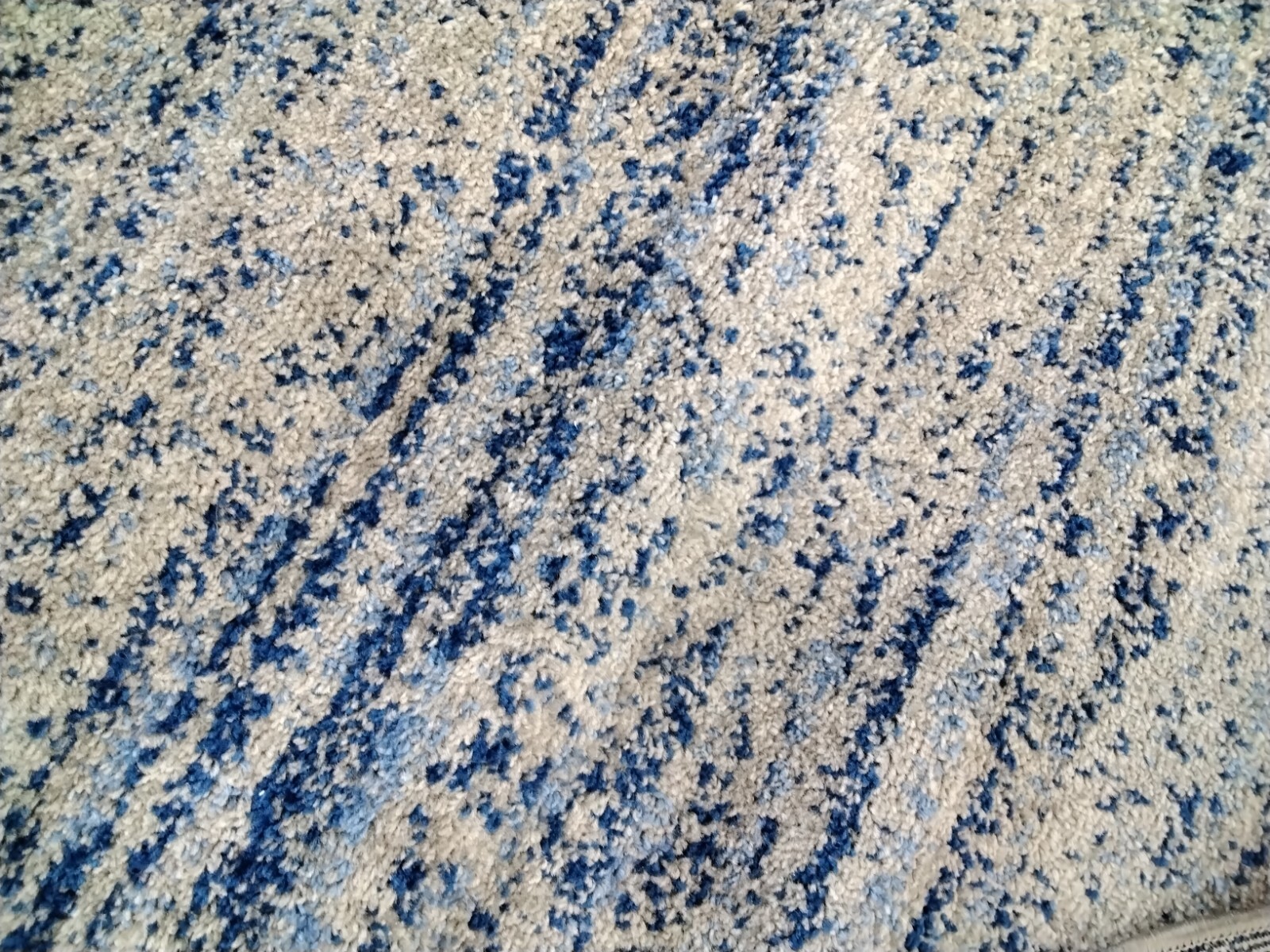 BLUE / SILVER 6′ X 9′ Stained Rug Reduced Price 1172734209 ADR117D-6
