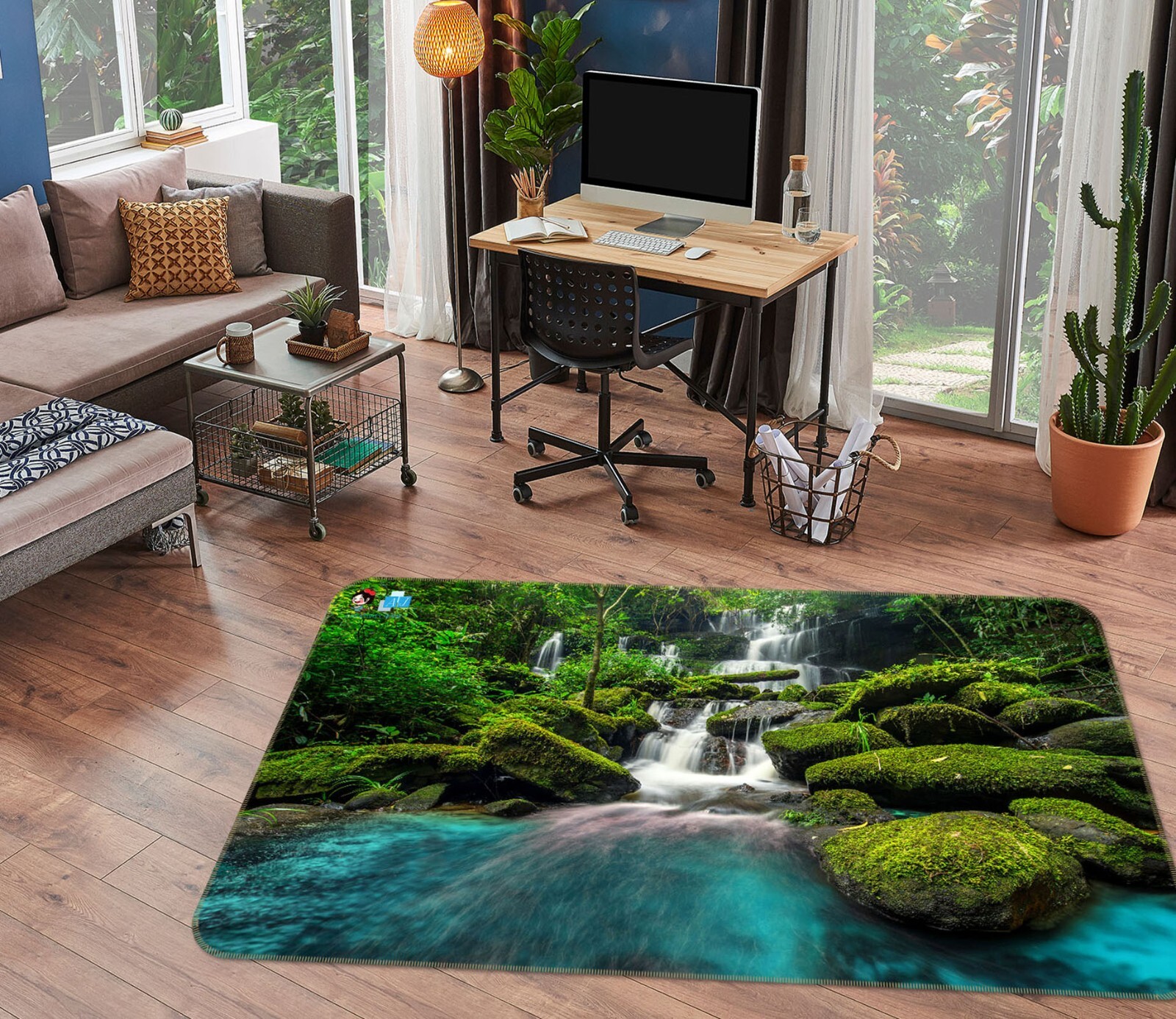 3D Summer Forest ZHUA2326 Game Non Slip Rug Mat Photo Carpet Vera
