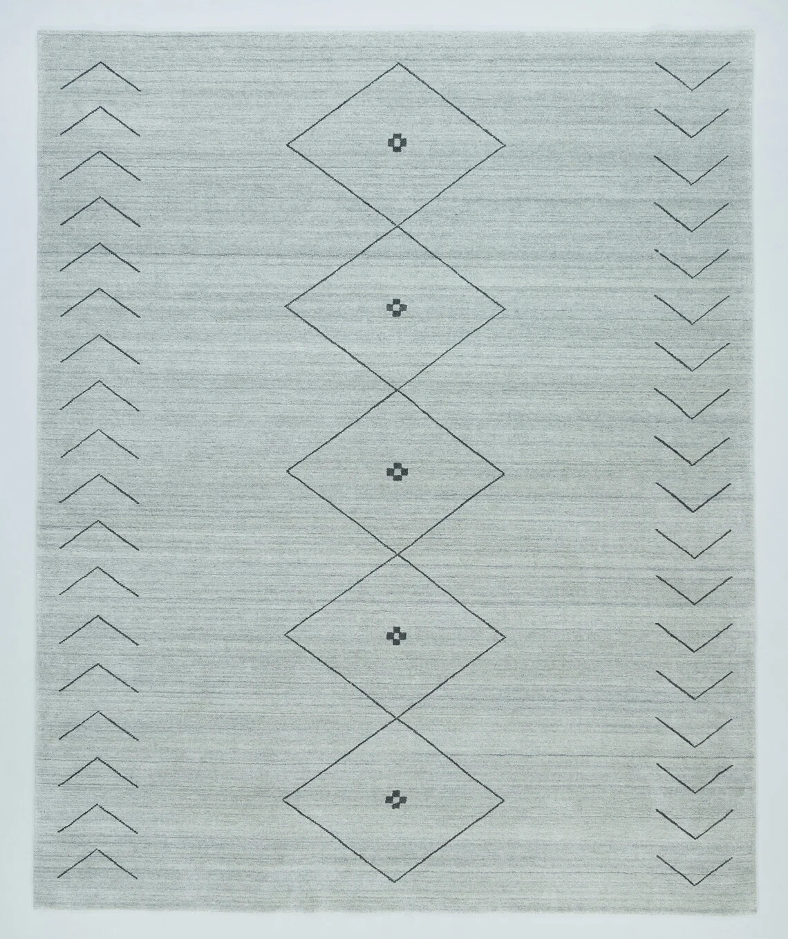 Grey 8′ X 10′ Simple Pattern Deco Large Area Rug ,Minimal Handmade Living Room