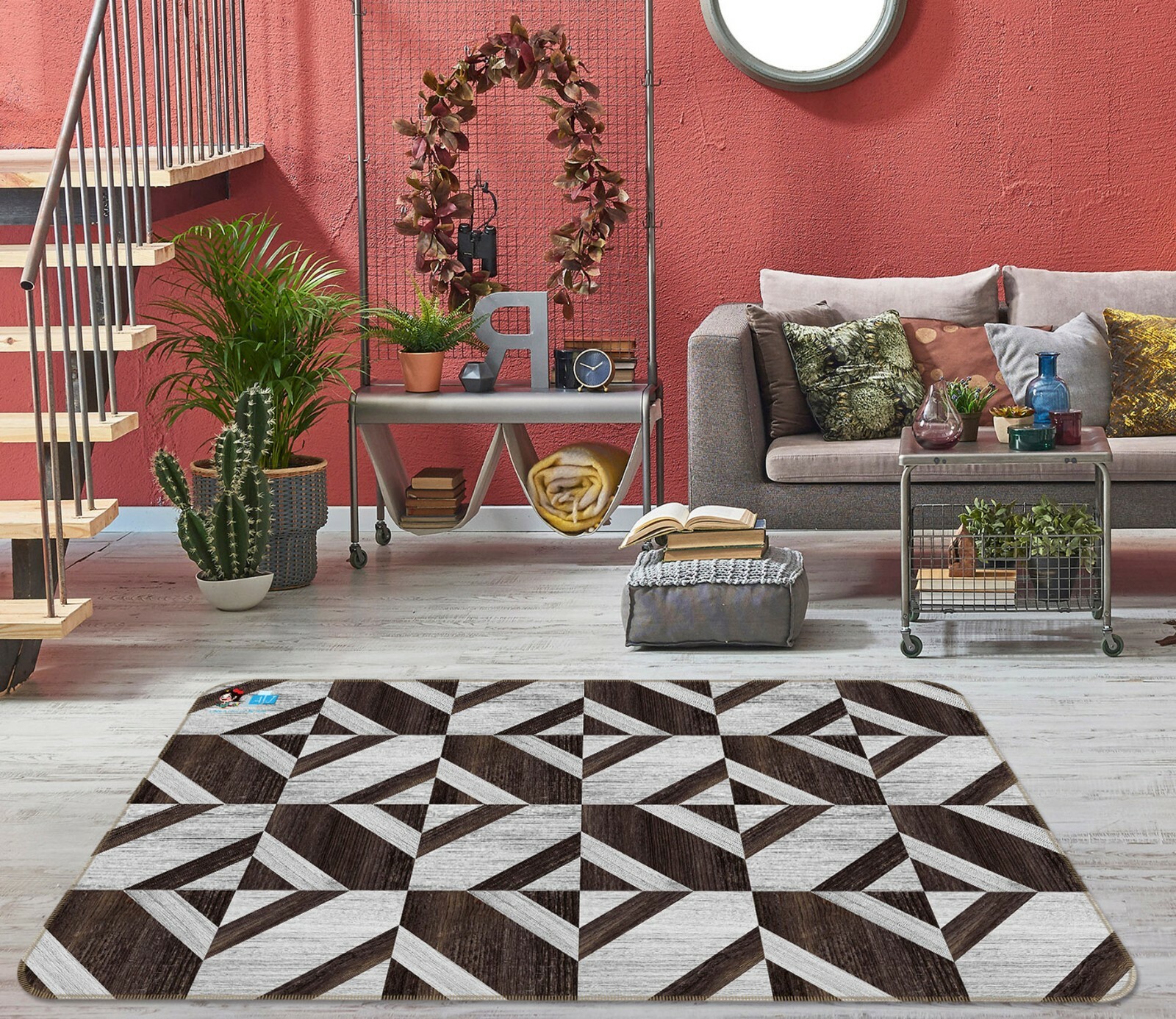 3D Brown Pattern Graphics ZHUA1173 Game Non Slip Rug Mat Photo Carpet Amy