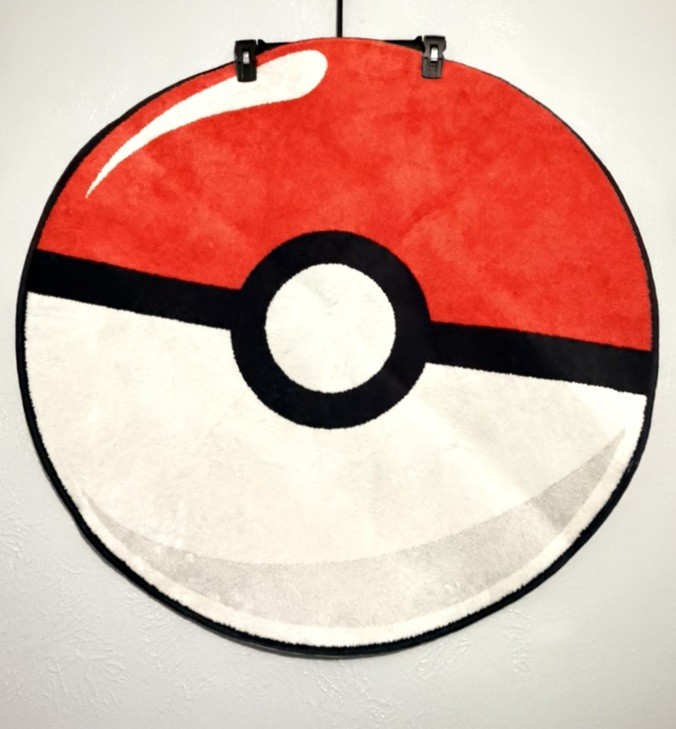 Custom made Pokemon Ball Rug/Wall Decor 31×31 In.