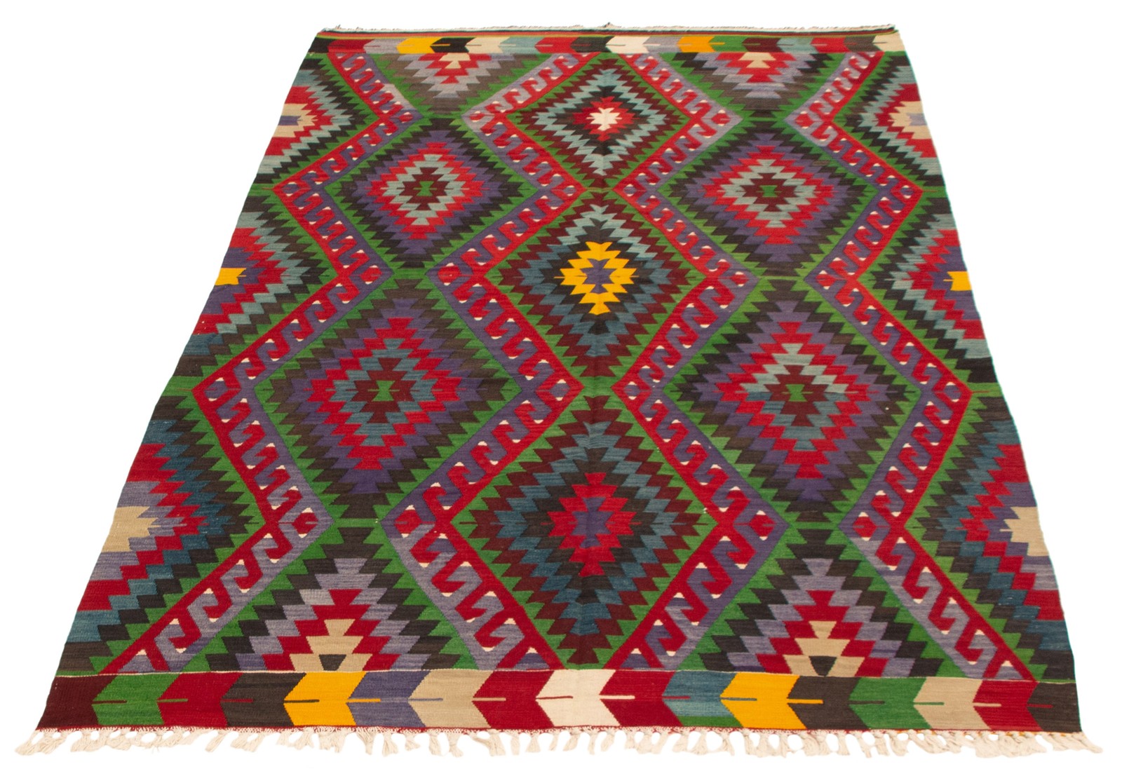 Vintage Hand Woven Area Rug 5’9″ x 9’8″ Traditional Wool Oriental Carpet