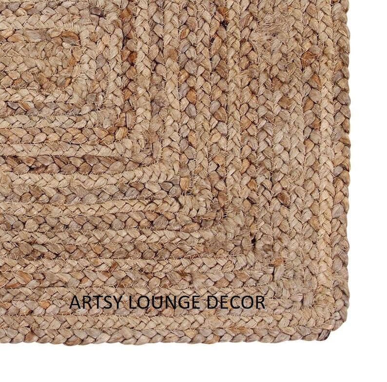 Jute Doormat Entryway Rug Bohemia Small Area Rug Outdoor Welcome Mat Rug Decor