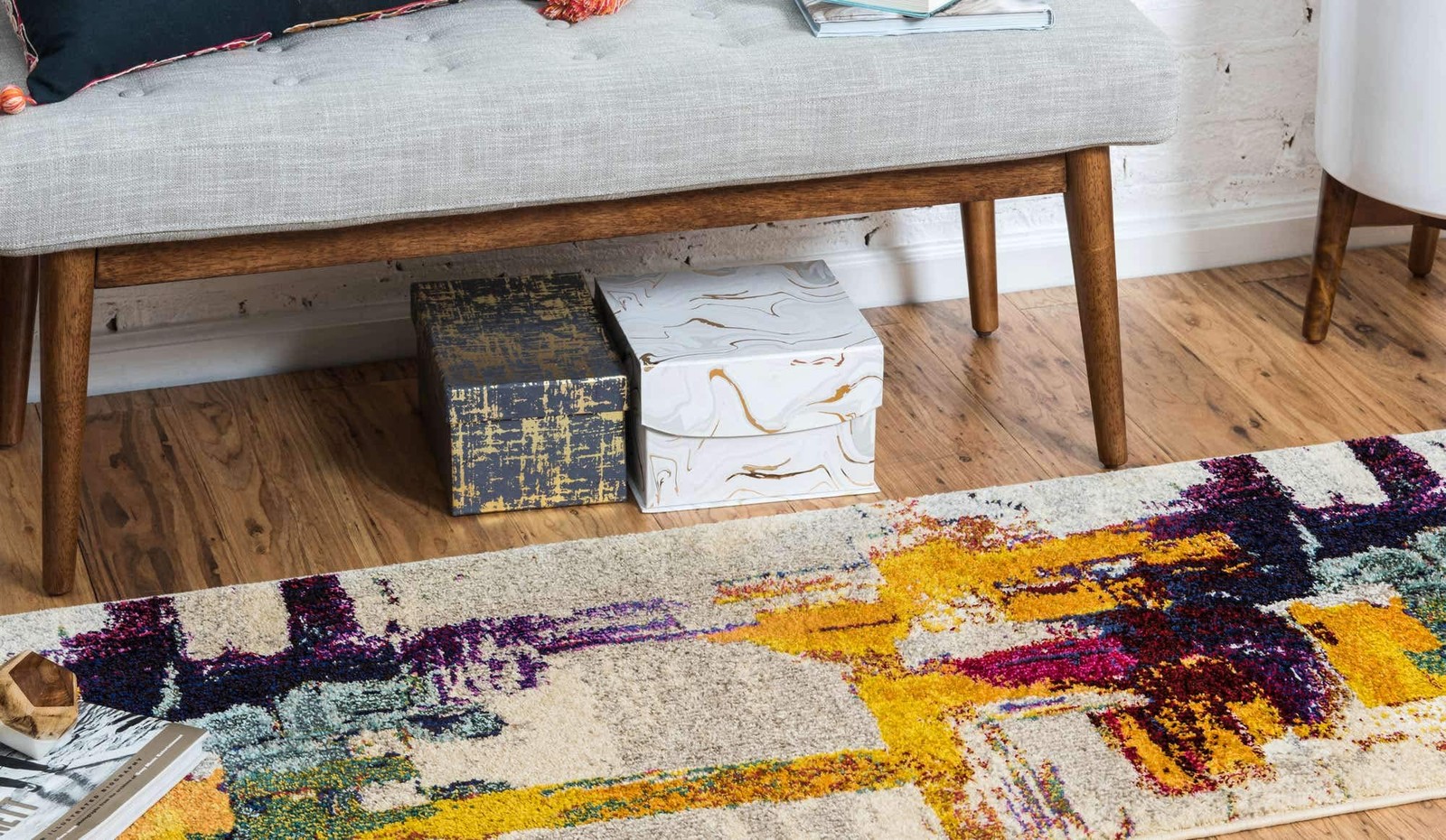 Estrella Collection Bright Colors, Geometric, Abstract, Modern Area Rug (2′ 7…