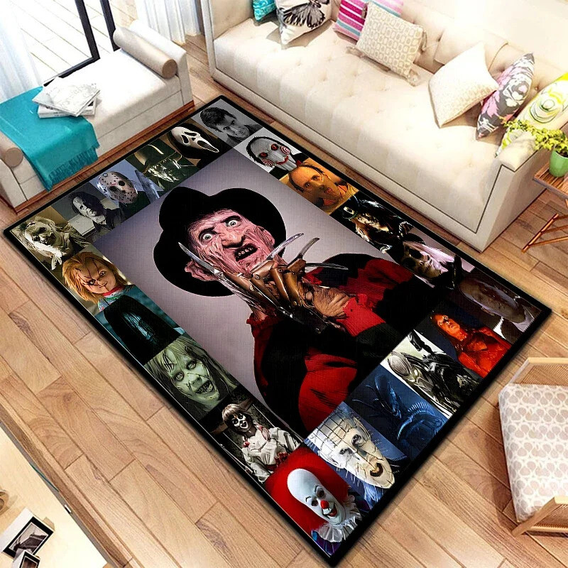 Horror Movie Area Rug HD Printed character floor rug Halloween carpet